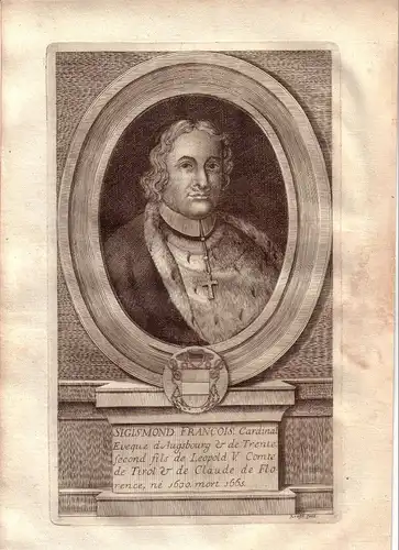 Portrait Kupferstich Sigismund Franz 1742 Krafft