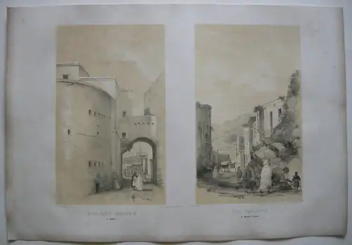 Algerien Algerie Alger  Bone Manrow Rue Philippe Lithografie Bayot 1840 Afrika