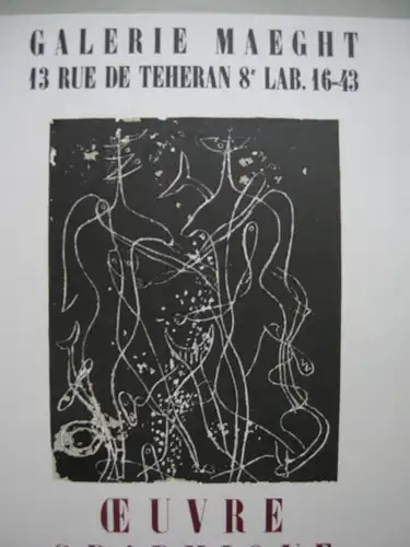 Georges Braque Plakat Oeuvre graphique Orig Lithografie 1959 Maitres de l'Ecole