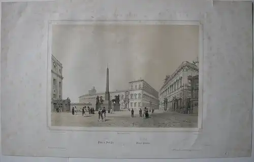 Roma Palazzo Pontificio Orig Tonlithographie Bacheher nach Benoist 1830