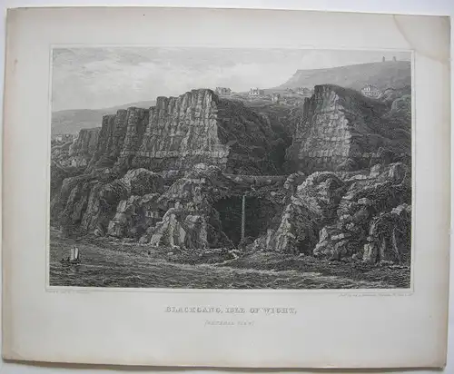 Isle of Wight Great Britain Backgang General view engraving Brannon 1857