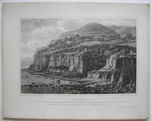 Isle of Wight Great Britain Luccombe East End Copper engraving Brannon 1859