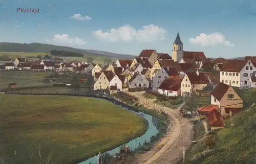 AK Pleinfeld Mittelfranken Weißenburg-Gunzenhausen Panorama gel 1918