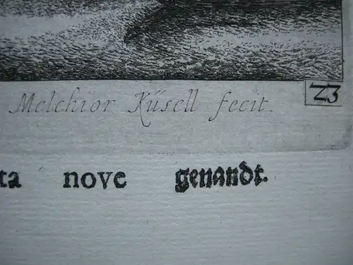 Melchior Küsel (1626-1683) Venedig Pallazze Fondamenta nove Radierung 1671