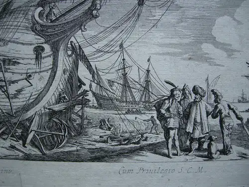 Melchior Küsel (1626-1683) Venedig Sguerro Werft Radierung 1671