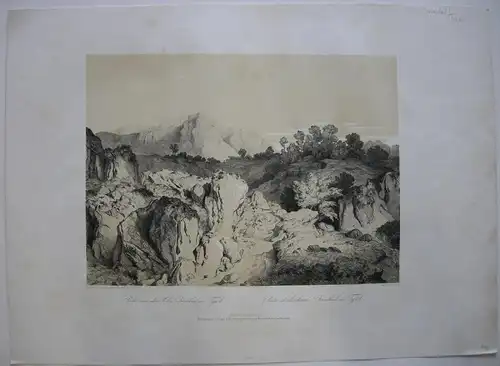 Ober-Inntal Tirol Getönte Orig Lithographie Heinlein 1842 Österreich Alpen