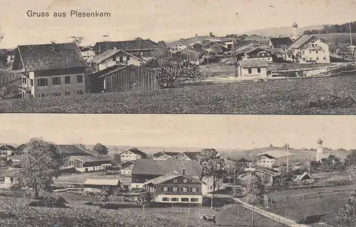 AK Plesenkam Miesbach Gesamtansicht Osten Westen ungel 1920