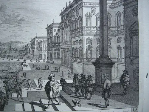 Melchior Küsel (1626-1683) Venedig Anlegestelle Dogenpalast Radierung 1671
