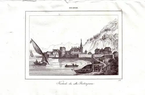 Kertsch Panticapaea Krim Ukraine Stahlstich 1840 Ansicht Schwarzes Meer