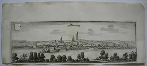 Bad Schmiedeberg Sachsen Erzgebirge Orig Kupferstich von Merian 1650