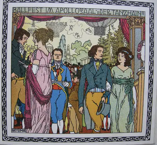 Ballspende Wien 1909 Gedenktage aus dem Jahr 1809 Lithos von Rem. Geyling Leder