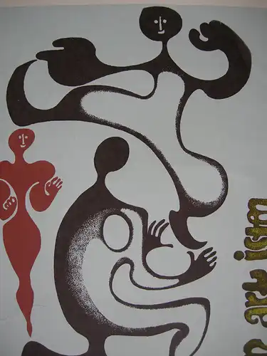 Plakat Ausstellung Frieda Wiegand Grafik Buchumschläge Buchkunst Hamburg 1973