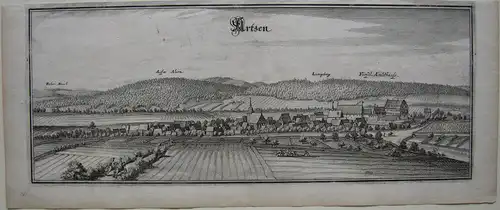 Aerzen Hameln-Pyrmont Nordrhein Westfalen Orig Kupferstich M. Merian 1650