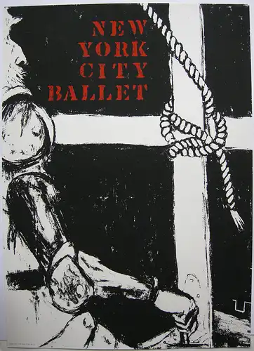 George Segal (1924-2000) Plakat New York City Ballet Orig Lithographie 1974