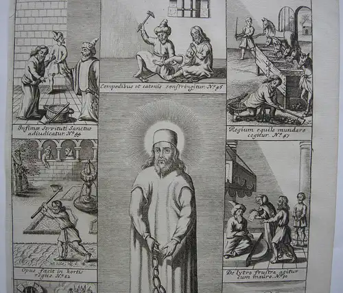 Heiliger Ferdinand Prinz von Portugal Märtyrer (1402-1443) Orig Kupferstich 1695
