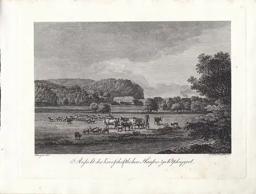 Rittergut Potschappel Sachsen Freital Orig Radierung Darnstedt 1799