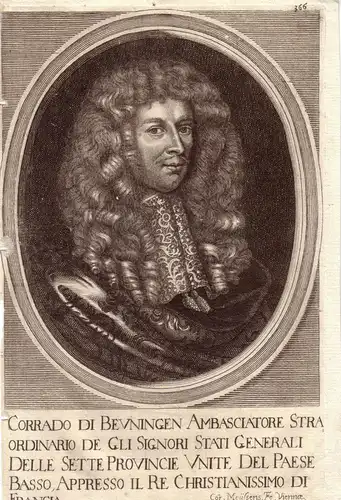Coenraad van Beuningen Portrait-Kupferstich 1650 C Meyssens Niederländ Gesandter