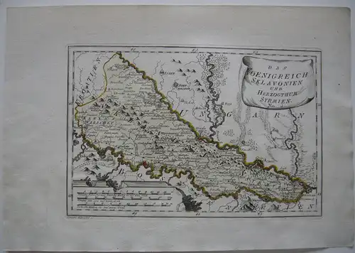 Serbien Belgrad kolor Orig Kupferstichkarte Reilly 1791 Syrmien Osteuropa