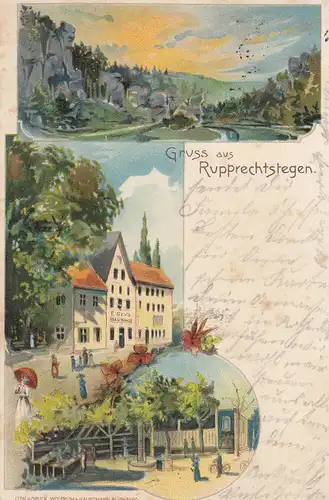 AK Rupprechtstegen Hartenstein Mittelfranken Litho gel 1900