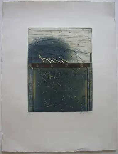 Karl Fred Dahmen (1917-1981) Abstrakte Komposition Orig. Aquatinta 1976 signiert