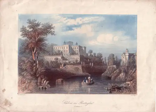 Schloss Battaglia Padua Italia color Litografia 1840