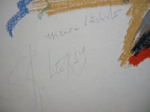Roger Lersy (1920-2004) Abstrakte Brücke Orig Serigrafie 1970 signiert