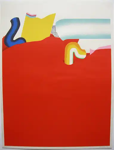 Werner Reister (1943) Abstrakte Komposition Orig Serigrafie 1969 signiert