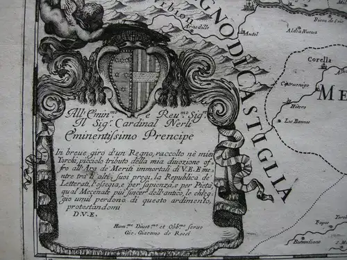 Spanien Navarra Copperplate map Giacomo Cantelli Vignola 1690 Espana