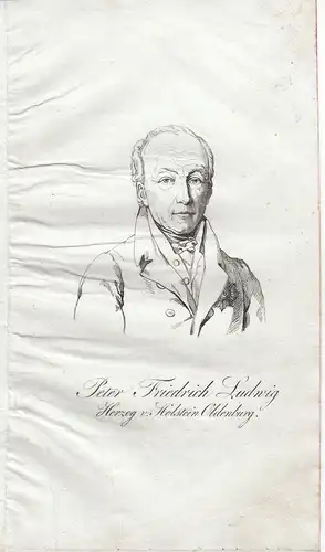 Peter Friedr Ludwig (1755–1829) Herzog von Holstein Oldenb Orig Radierung 1840