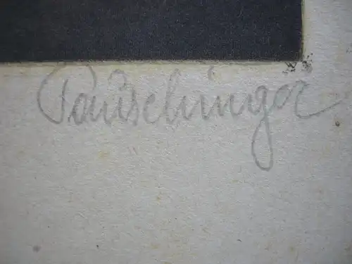 Rudolf Pauschinger (1882-1957) Herrenportrait Orig Aquatinta 1930 sign