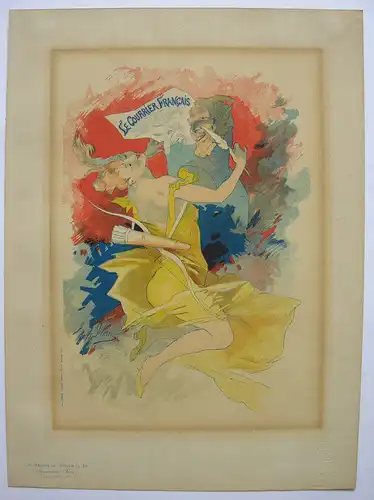 Jules Cheret (1836-1932) Courrier Francais Lithografie Maitres de l'affiche 1895