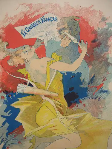 Jules Cheret (1836-1932) Courrier Francais Lithografie Maitres de l'affiche 1895
