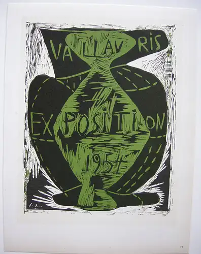 Pablo Picasso Vaullauris Exposition `54 Orig Lithografie Maitres de l'Ecole 1959