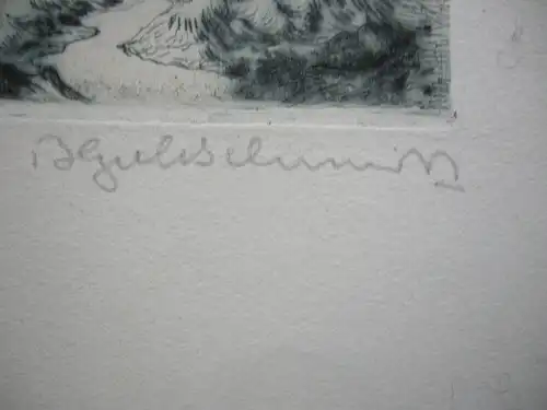 Bruno Goldschnitt (1881-1964) Einsiedler vor Buch Orig Farbradierung 1930 sign