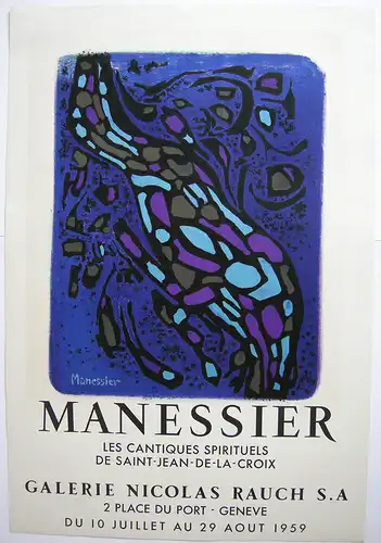 Alfred Manessier (1911-1993) Cantique spirituel Plakat Orig. Lithographie 1959