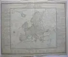 Neue Karte von Europa Produkte der Länder kolor Orig Kupferstichkarte 1787