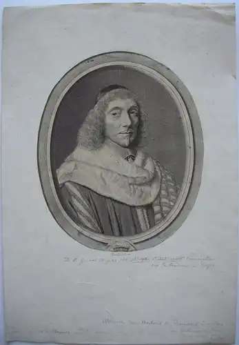 Jean-Antoine Mesmes Parlamentspräsident Frankreich (1661-1723) Portrait Kupferst