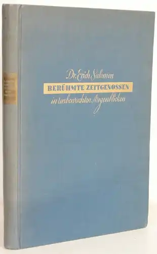 Erich Salomon Berühmte Zeitgenossen 1931 Erste Ausgabe 112 Tafeln Orig Leinen