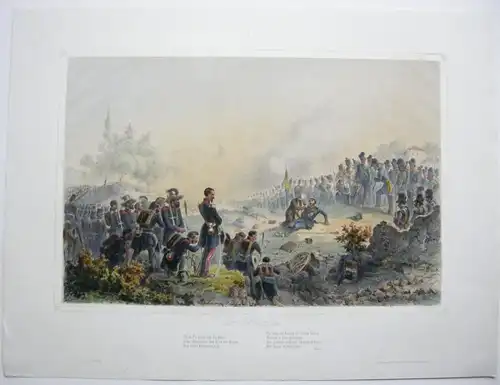 Feldkaplan Battaglia 1848 Lombardei Lithographie 1849 Bachmann-Hohenstein