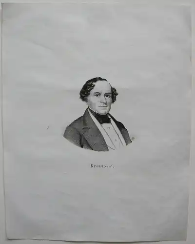 Conradin Kreutzer (1780-1849) deutscher Komponist Orig. Lithografie 1850