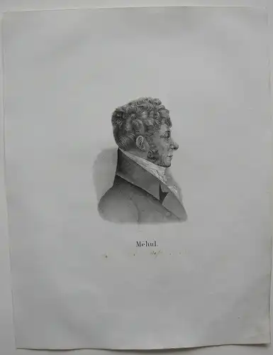 Etienne-Nicolas Mehul (1763-1817) französischer Komponist Orig. Lithografie 1850