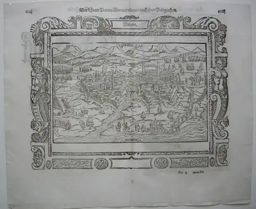 Sebastian Münster Holzschnitt Parma 1580 Italia Xilografia Emilia-Romagna