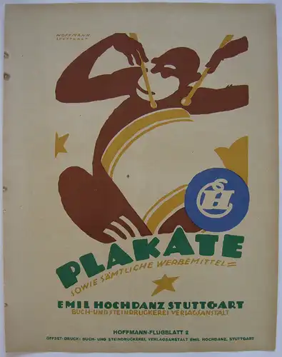 Hoffmann Plakate Werbemittel Hoffmann-Flugblatt Nr. 2 Lithografie 1920 Werbung