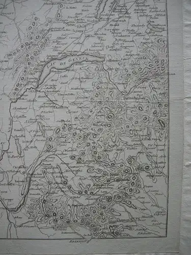 Frontiere France Suisse Savoye Napoleon Orig. Kupferstichkarte 1799