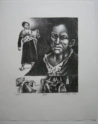 Renate Sendler-Peters (1941) Goya Orig Lithografie signiert 28/100