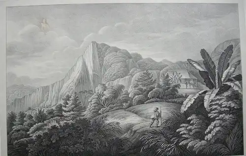 Chile Hacienda de Cassapi Orig Lithografie 1834 Sedlmayr