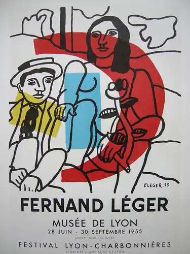 Fernand Léger Musée de Lyon Orig Lithografie 1955 Maitres de l'Ecole
