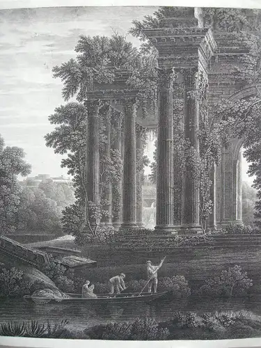 John Taylor Bath (1735-1806) Tivoli Tempel Roma Orig Kupferstich 1773 Italia