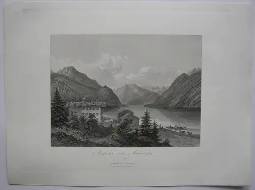 Achensee Karwendel Jenbach Inntal Tirol Österreich Orig Stahlstich 1840