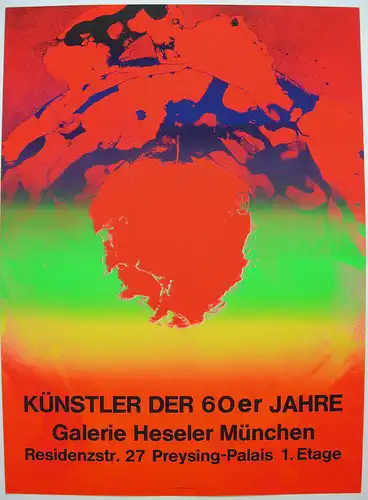 Otto Piene (1928-2014) Kunst 60er Jahre Orig Serigrafie Plakat Heseler 1970 Zero